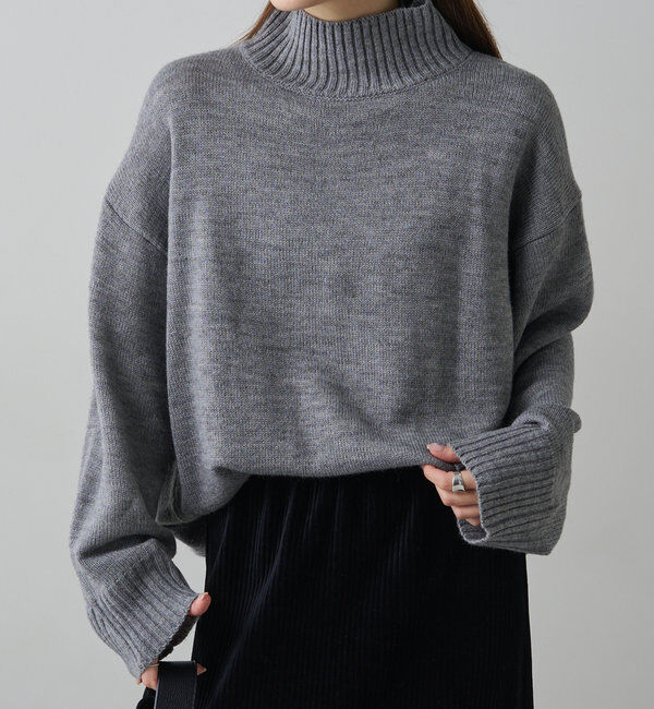  「【手洗いOK】ハンドウォッシャブルハイネックニット」|ニット・セーター|