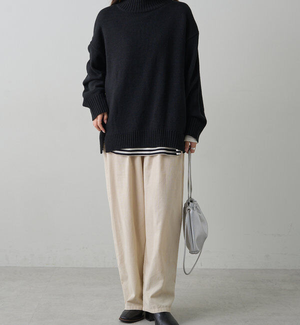  「【手洗いOK】ハンドウォッシャブルハイネックニット」|ニット・セーター|