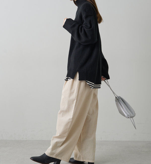  「【手洗いOK】ハンドウォッシャブルハイネックニット」|ニット・セーター|