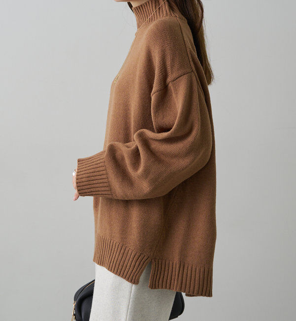  「【手洗いOK】ハンドウォッシャブルハイネックニット」|ニット・セーター|