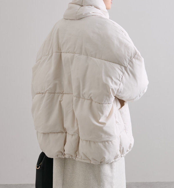  「【WEB限定】マフラー付きノーカラーフェイクダウンジャット」|ダウン|
