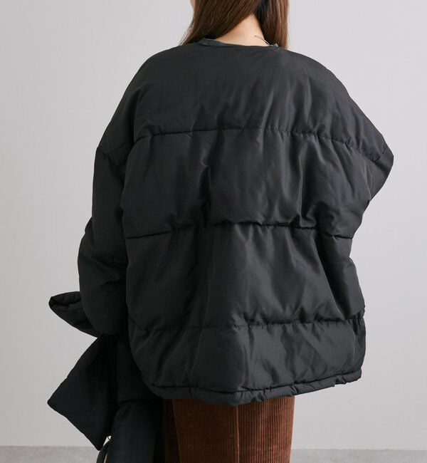  「【WEB限定】マフラー付きノーカラーフェイクダウンジャット」|ダウン|
