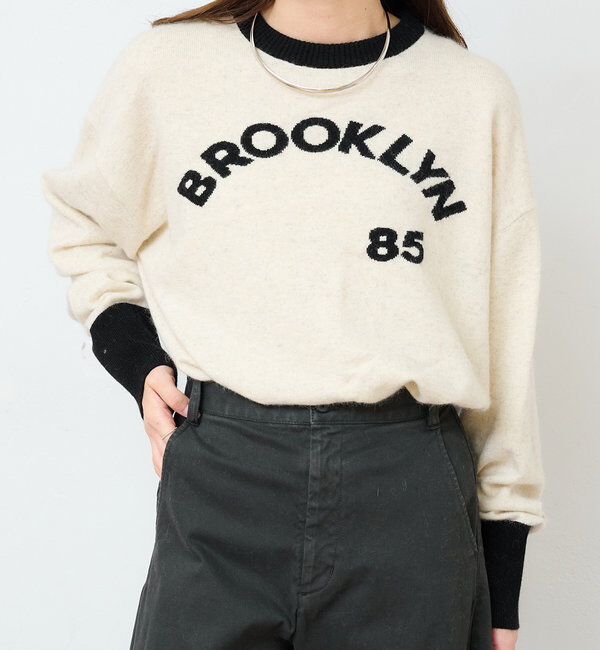  「インターシャロゴニットプルオーバー」|ニット・セーター|