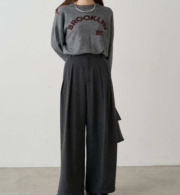  「インターシャロゴニットプルオーバー」|ニット・セーター|