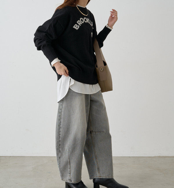  「インターシャロゴニットプルオーバー」|ニット・セーター|