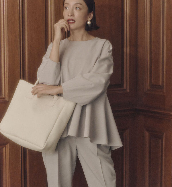  「【Du noir】バックリボンペプラムブラウス+スラックスパンツセット」|その他|