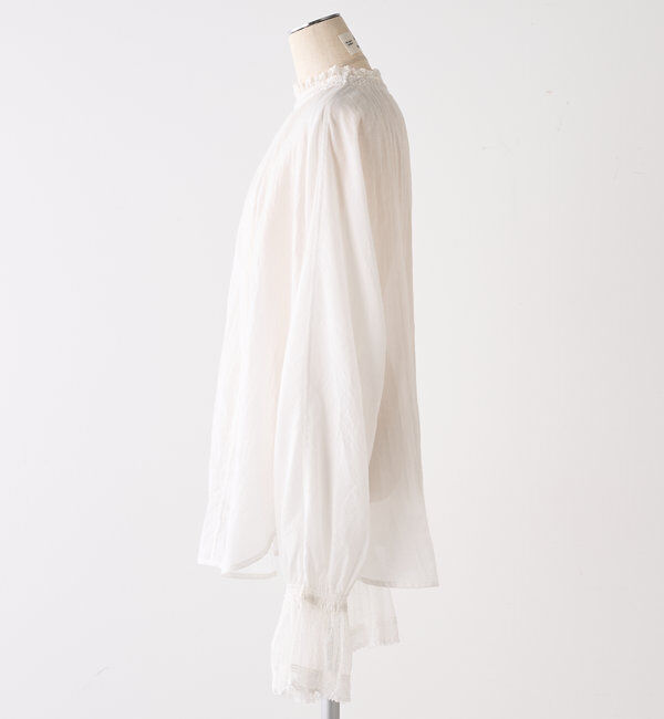  「襟袖レースプチハイネックブラウス」|プルオーバー|