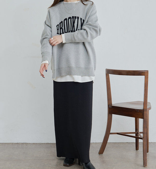  「【Du noir】ミラノリブニットナロースカート」|スカート|