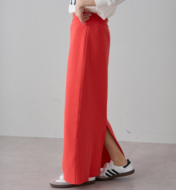  「【Du noir】ミラノリブニットナロースカート」|スカート|