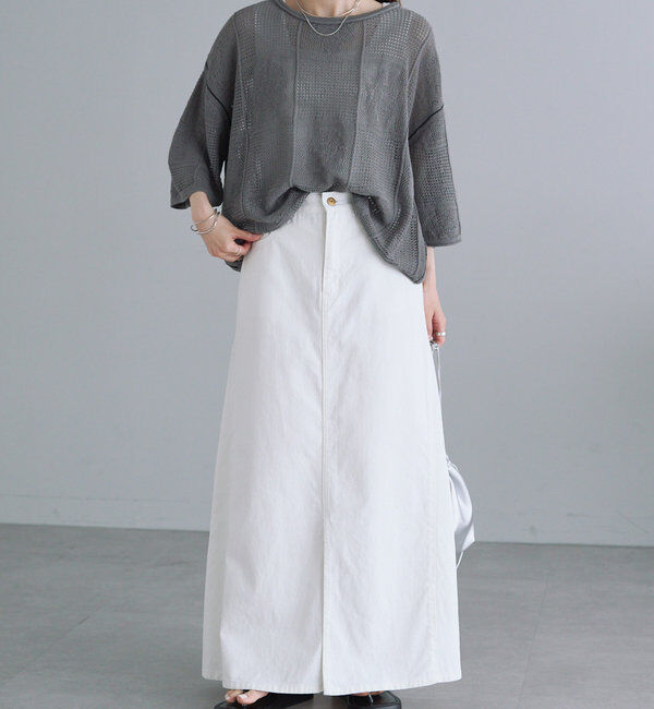  「綿レーヨンデニムスカート」|スカート|