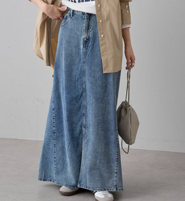  「綿レーヨンデニムスカート」|スカート|