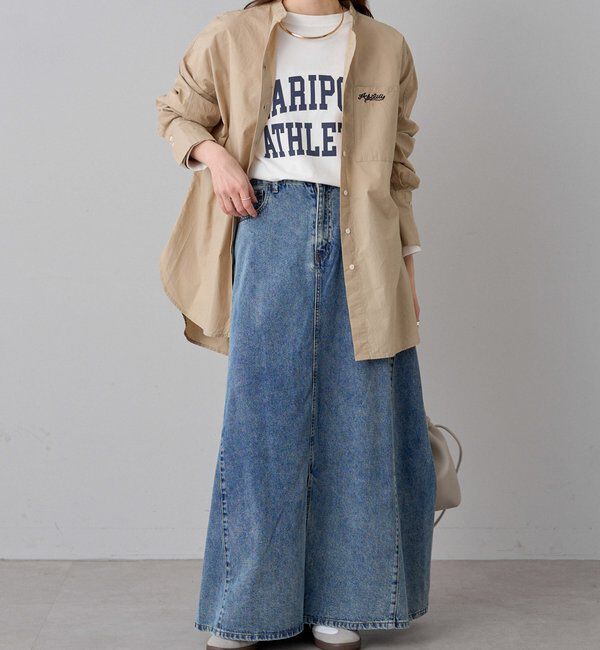  「綿レーヨンデニムスカート」|スカート|