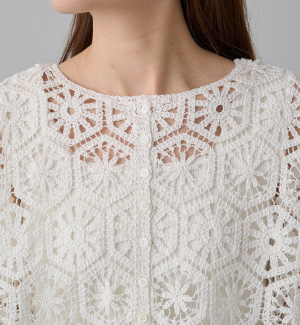  「カギ針編み風2WAYカーディガン」|カーディガン|