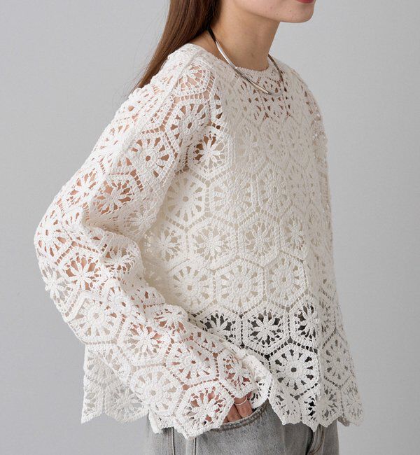  「カギ針編み風2WAYカーディガン」|カーディガン|