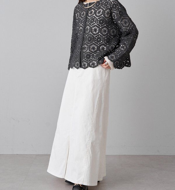  「カギ針編み風2WAYカーディガン」|カーディガン|