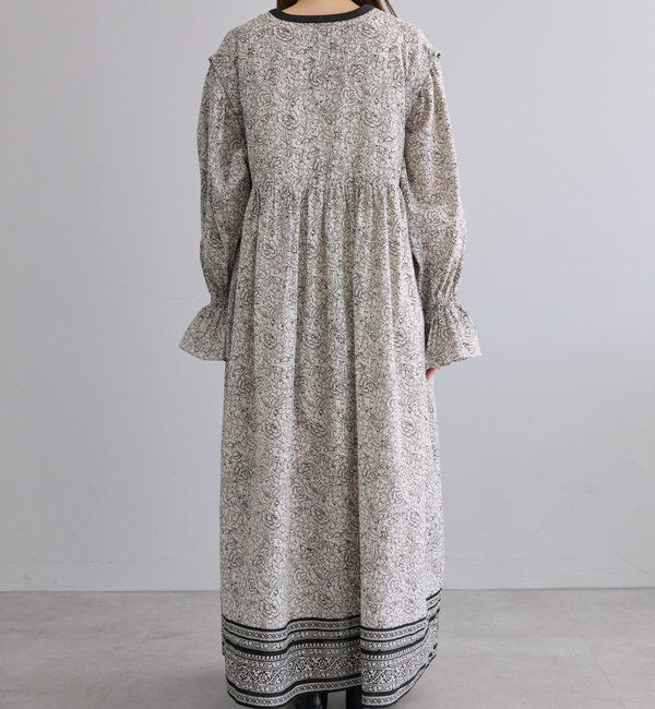  「インドコットンボイルボタニカルプリントワンピース」|ワンピース|