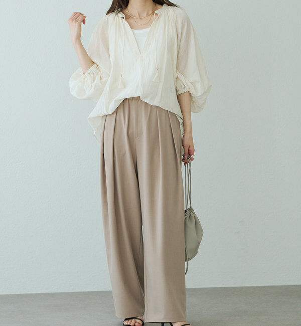  「【25th】シアーシルクコットンスキッパーブラウス」|シャツ・ブラウス|