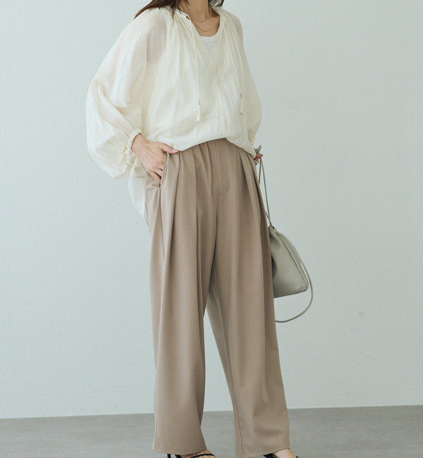  「【25th】シアーシルクコットンスキッパーブラウス」|シャツ・ブラウス|