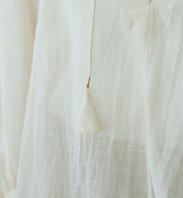  「【25th】シアーシルクコットンスキッパーブラウス」|シャツ・ブラウス|