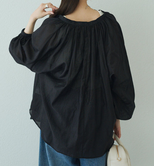  「【25th】シアーシルクコットンスキッパーブラウス」|シャツ・ブラウス|