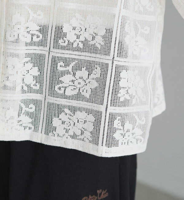  「クロシェット風レースブラウス」|シャツ・ブラウス|