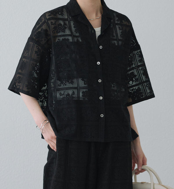  「クロシェット風レースブラウス」|シャツ・ブラウス|