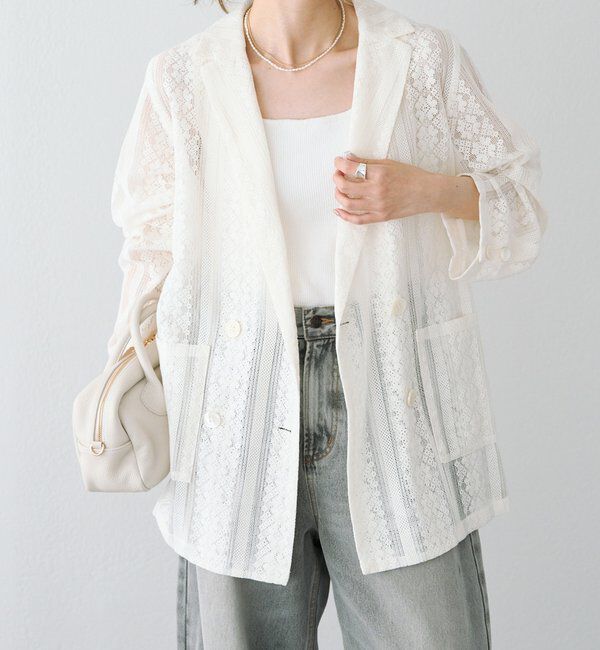  「ヴィンテージライクレースジャケット」|テーラードジャケット|