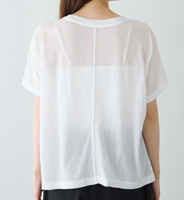  「コットンナイロンシアーロゴTシャツ」|Tシャツ・カットソー|