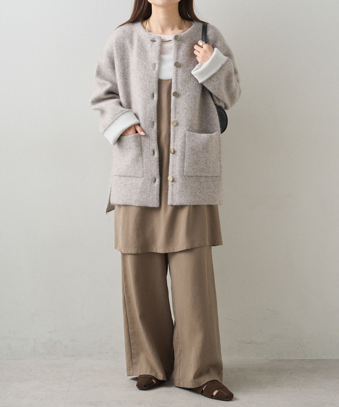  「【着回し力◎/セットアイテム】ソフトツイルキャミチュニック+パンツセット」|その他|