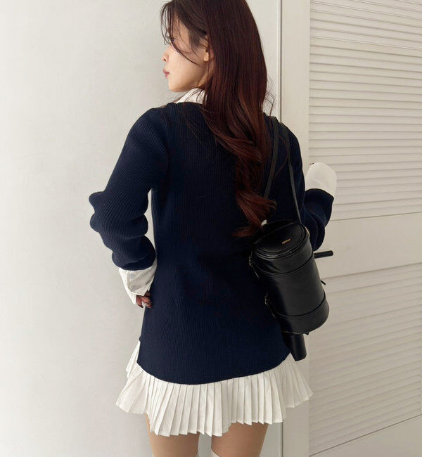  「Nono企画/ドッキングプリーツワンピ」|ワンピース|