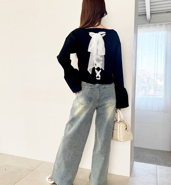  「レースアップニット」|ニット・セーター|