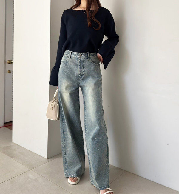  「レースアップニット」|ニット・セーター|