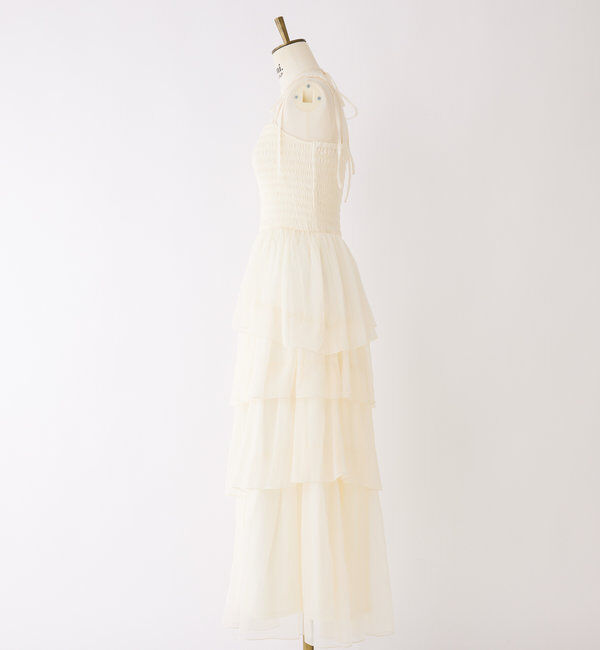 「ティアードシアーロングワンピ」|ワンピース|