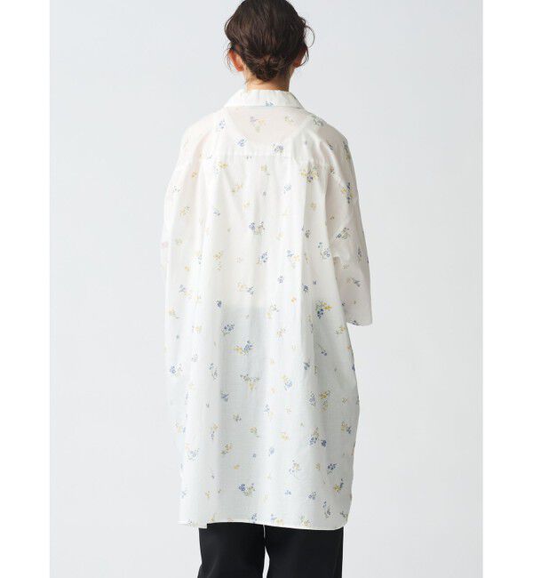 mizuiro ind「mizuiro ind スモールフラワープリントシャツワンピース」|ワンピース|