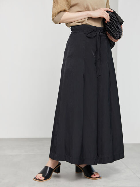 Te chichi「フィブリルツイルフレアガウチョパンツ」|その他|ブラック