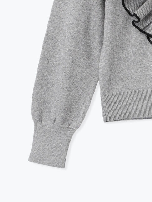 Te chichi「バーティカルラッフルフリルニット」|ニット・セーター|