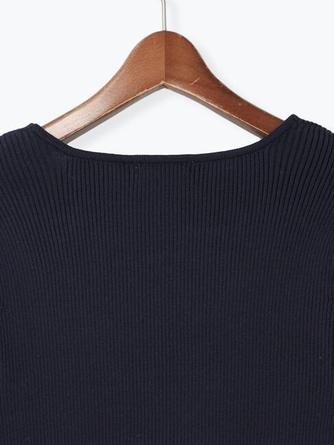 Te chichi「レースアシンメトリーネックリブニット」|ニット・セーター|