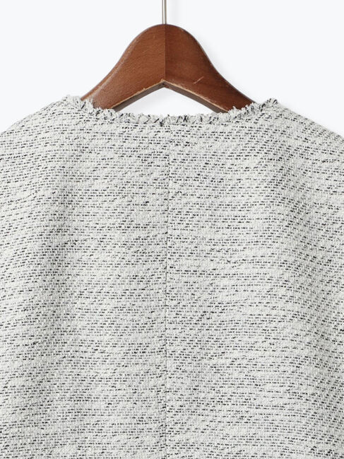 Te chichi「【セレモニーアイテム】フリンジツイードジレ」|ダウンベスト・ベスト|