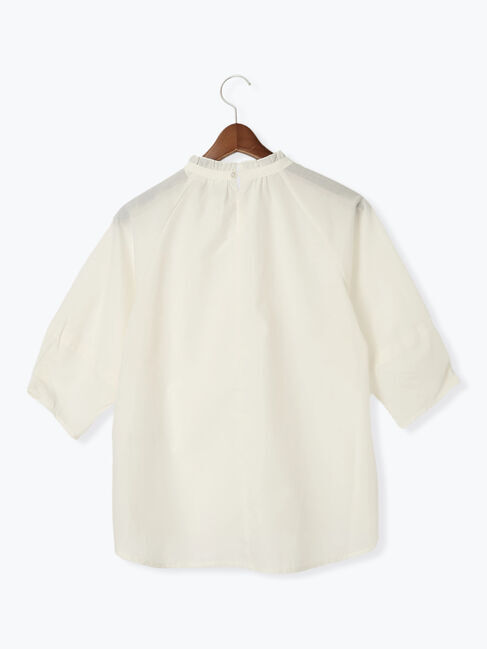 Te chichi TERRASSE「【イージーケア】無地/柄アソートスタンドフリルブラウス」|シャツ・ブラウス|