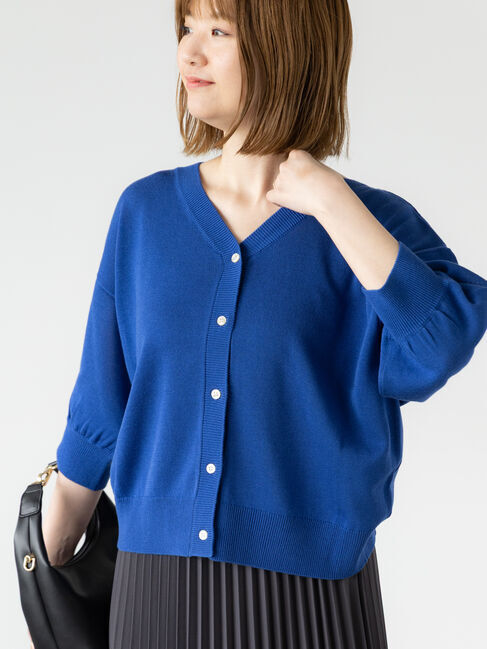 Lugnoncure「麻タッチ前後2WAYカーディガン」|カーディガン|