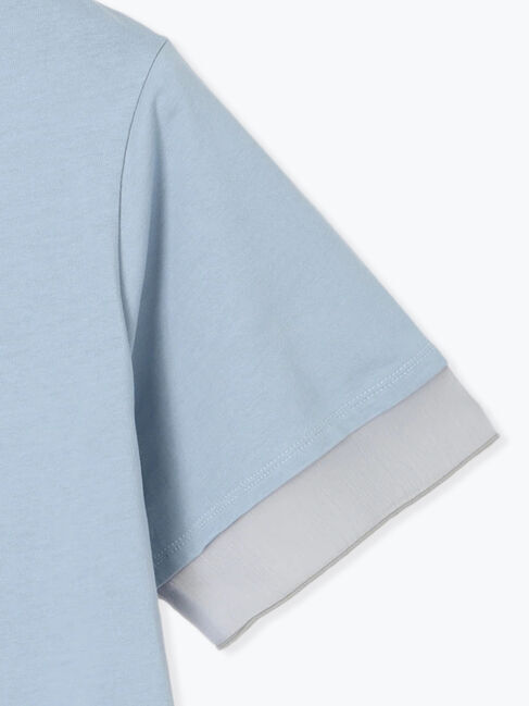 Te chichi TERRASSE「型押しプリント袖切替Tシャツ」|Tシャツ・カットソー|