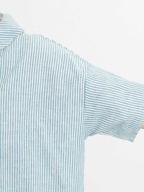 Samansa Mos2「【クールコットン】柄アソートスキッパーチュニック」|シャツ・ブラウス|