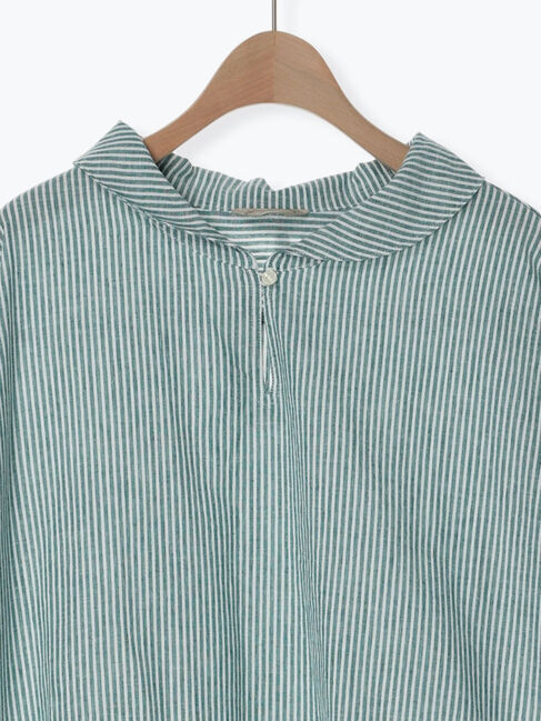 Samansa Mos2「【クールコットン】柄アソートスキッパーチュニック」|シャツ・ブラウス|