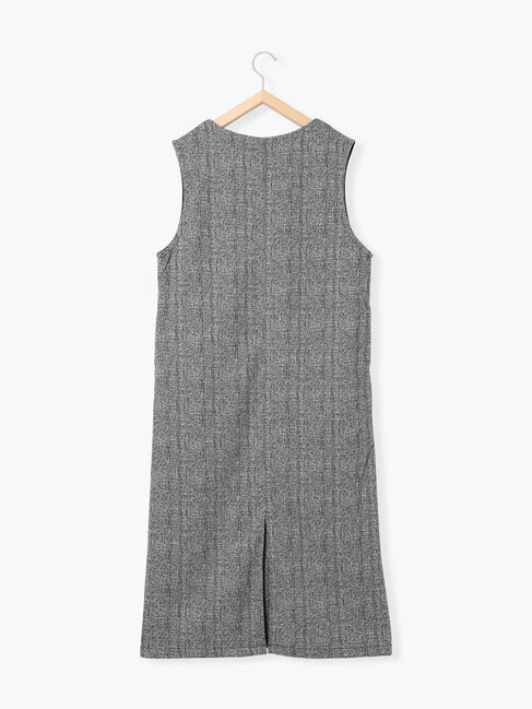 Samansa Mos2 blue「ウールライクチェックジャンスカ」|ワンピース|