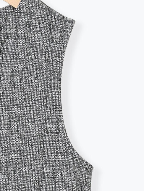 Samansa Mos2 blue「ウールライクチェックジャンスカ」|ワンピース|