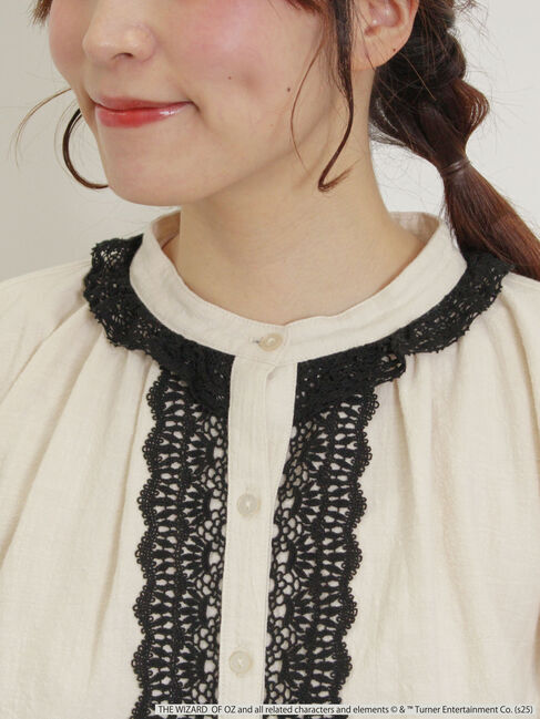 Samansa Mos2「【オズの魔法使】配色レースブラウス」|シャツ・ブラウス|