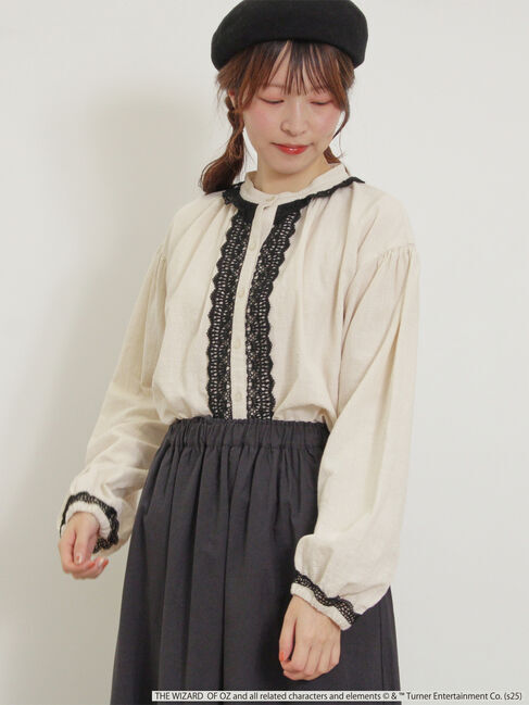 Samansa Mos2「【オズの魔法使】配色レースブラウス」|シャツ・ブラウス|