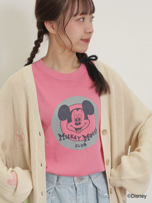 Samansa Mos2「【Disney】ミッキー&フレンズ/ヴィンテージライクTシャツ」|Tシャツ・カットソー|