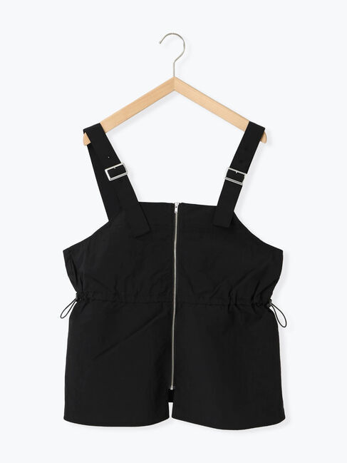 Samansa Mos2 blue「フロントジップドロストビスチェ」|シャツ・ブラウス|