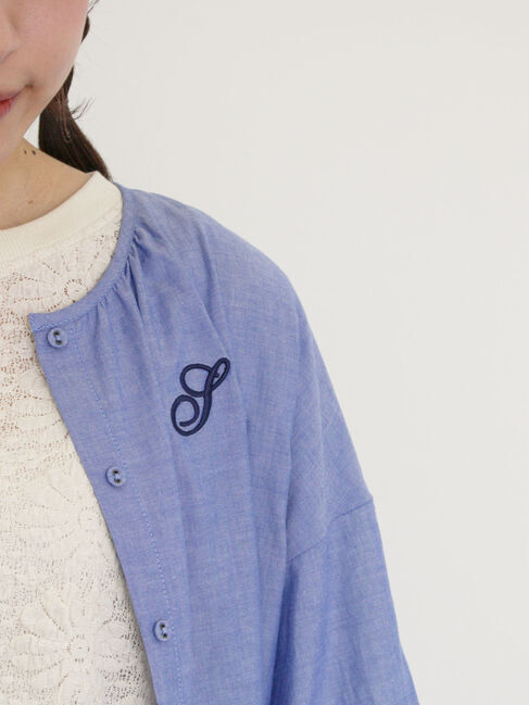 Samansa Mos2「【S/Mサイズ】イニシャル刺繍7分袖ティアードワンピース」|ワンピース|